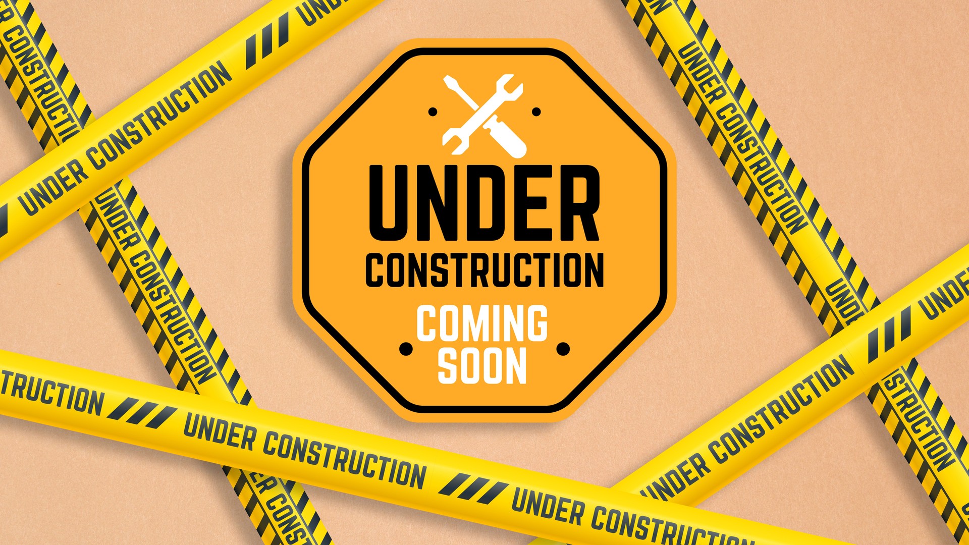 Under Construction Website Maintenance Sign Concept